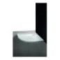 LOW piatto doccia acrilico angolare semicircolare 90x90 con piletta finitura bianco altezza 4cm