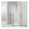 AQUArelax box doccia angolare profili argento lucido e cristallo 6mm trasparente (misura 88/90-118/120 h.195)