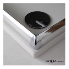 AQUArelax box doccia angolare profili argento lucido e cristallo 6mm trasparente (misura 88/90-118/120 h.195)