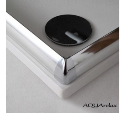 AQUArelax box doccia angolare profili argento lucido e cristallo 6mm trasparente (misura 88/90-118/120 h.195)