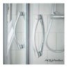 AQUArelax box doccia angolare profili argento lucido e cristallo 6mm trasparente (misura 88/90-118/120 h.195)
