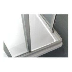 ADRIA Box doccia Angolare scorrevole finitura bianco 80 cm trasparente (misura 70/80-70/80 h.185)