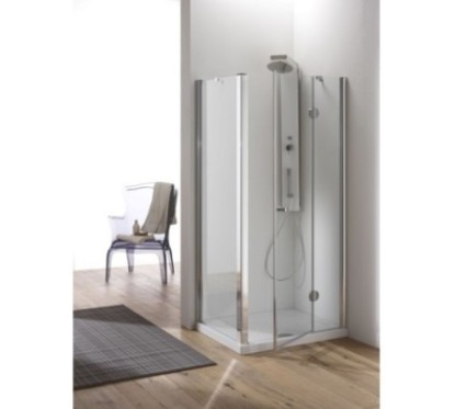 ARTIKA DOOR Porta battente finitura argento satinato 70 cm trasparente (misura 68/73 h.185)