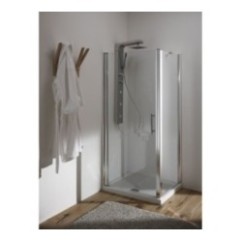 BLADY DOOR Porta a battente finitura cromo 70 cm trasparente (misura 66/71 h.185)