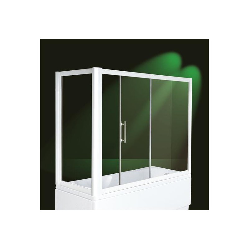 BLOOM BATH Sopravasca finitura argento satinato115 cm trasparente (misura 110/115 h.140)