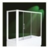 BLOOM BATH Sopravasca finitura argento satinato115 cm trasparente (misura 110/115 h.140)