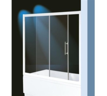 BLOOM BATH Sopravasca finitura argento satinato 200 cm trasparente (misura 195/200 h.140)