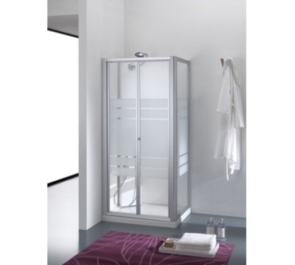 BOREAS Porta a soffietto finitura bianco 100 cm serigrafato (misura 95/100 h.185)