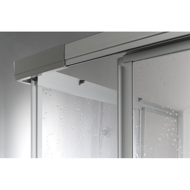 BRIO Box doccia Angolare scorrevole finitura bianco 90 cm acrilico (misura 80/90-80/90 h.185)