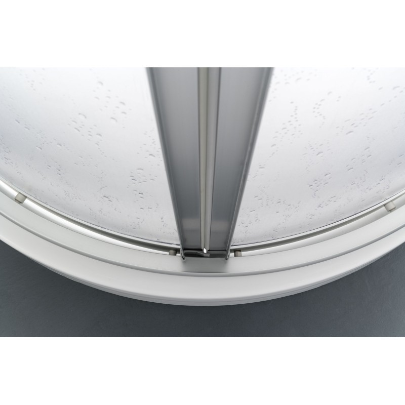 CORIAM Box doccia Circolare scorrevole finitura argento satinato 75 cm acrilico (misura 68/70-88/90 h.185 raggio 38)