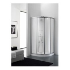 CORIAM Box doccia Circolare scorrevole finitura bianco 90 cm acrilico (misura 88/90-88/90 h.185 raggio 55)