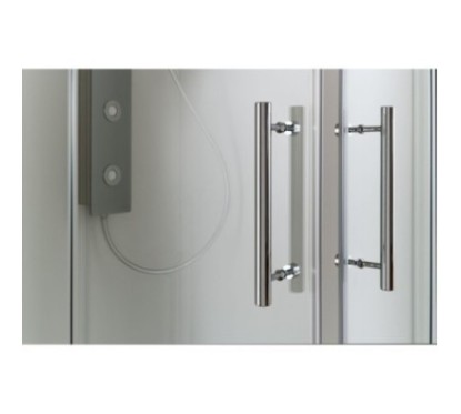 DIRK Box doccia Angolare scorrevole finitura cromo 80-120 cm stampato (misura 77/80-117/120 h.195)