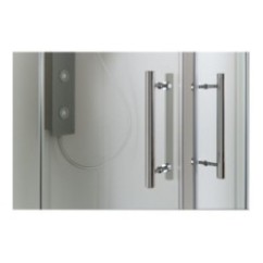 DIRK Box doccia Angolare scorrevole finitura argento satinato 90 cm trasparente (misura 87/90-87/90 h.185)