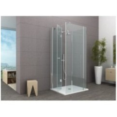 DOLCE VITA Box doccia Angolare su 3 lati trasparente argento 6mm finitura cromo lucido (misura 90-90-90 h.200)