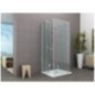 DOLCE VITA Box doccia Angolare su 3 lati trasparente argento 6mm finitura cromo lucido (misura 90-90-90 h.200)
