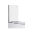 FLIPPER1 coprivasca 1 anta finitura argento satinato 85 cm trasparente (misura 85 h.140)