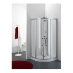 GULLIVER Box doccia Circolare scorrevole finitura bianco 75 cm acrilico (misura 68/70-88/90 h.185 raggio 38)
