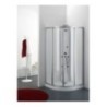 GULLIVER Box doccia Circolare scorrevole finitura argento satinato 80 cm trasparente (misura 78/80-78/80 h.185 raggio 55)