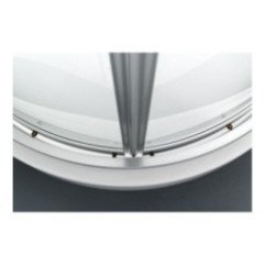 GULLIVER Box doccia Circolare scorrevole finitura argento satinato 80 cm trasparente (misura 78/80-78/80 h.185 raggio 55)
