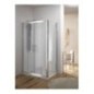 KAMA DOOR Porta 2 ante scorrevoli + 2 ante fisse finitura bianco 170 cm trasparente (misura 165/170 h.195)