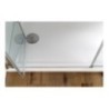 MIRA DOOR Porta battente pieghevole finitura argento satinato 105 cm trasparente (misura 100/105 h.185)
