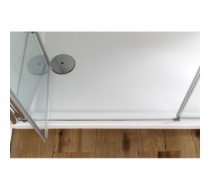 MIRA DOOR Porta battente pieghevole finitura cromo 160 cm trasparente (misura 155/160 h.185)