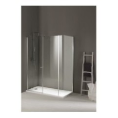 MOD1 Box doccia laterale fisso e porta battente cm 90x120 cristallo 6mm traparente cromo (88/90-118/120 h.200)