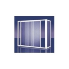 ORION BATH Sopravasca finitura argento satinato 170 cm trasparente (misura 165/170 h.140)