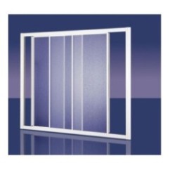 ORION BATH Sopravasca finitura argento satinato 175 cm trasparente (misura 170/175 h.140)