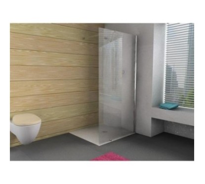 PANORAMA Parete doccia fissa per Box Doccia cm 120 finitura argento satinato (misura 118/120 h.200)