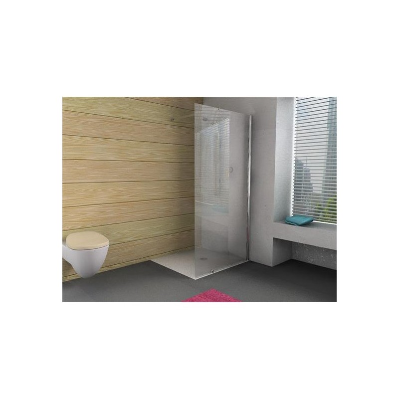 PANORAMA Parete doccia fissa per Box Doccia cm 160 finitura argento satinato (misura 158/160 h.200)