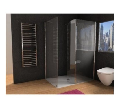 PANORAMA 2 Pareti doccia fissa per Box Doccia cm60x200h-cm90/30x200h finitura argento satinato (58/60-88/90+30 h.200)