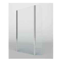 PANORAMA Parete doccia fissa con volet per Box Doccia cm 68/70+30 finitura argento (misura 68/70+30 h.200)