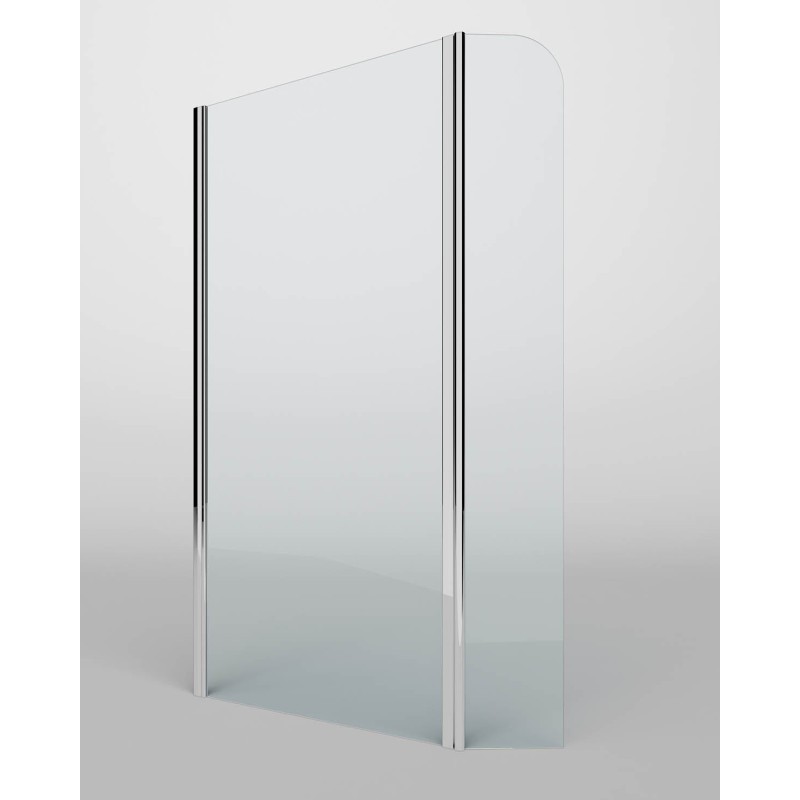 PANORAMA Parete doccia fissa con volet per Box Doccia cm 88/90+30 finitura argento (misura 88/90+30 h.200)