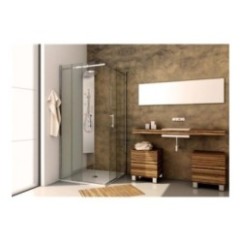 QUBO Box doccia Angolare cm 100 finitura cromo lucido (misura 97/100-97/100 h.195)