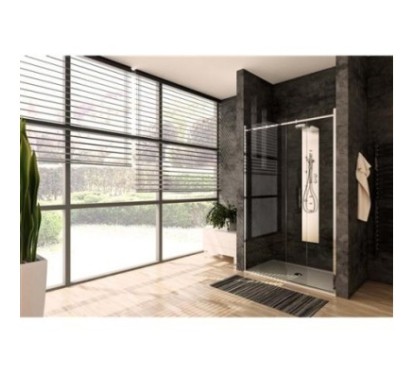 QUBO Porta doccia 150 cm finitura cromo lucido (misura 147/150 h.195)