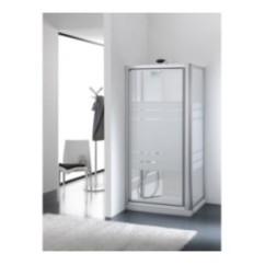 SAIL Porta battente finitura argento satinato 80 cm trasparente (misura 75/80 h.185)