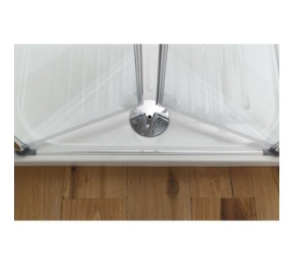 SALOON DOOR Porta 2 ante battente finitura argento satinato 70 cm trasparente (misura 66/71 h.185)