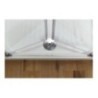 SALOON DOOR Porta 2 ante battente finitura argento satinato 70 cm trasparente (misura 66/71 h.185)