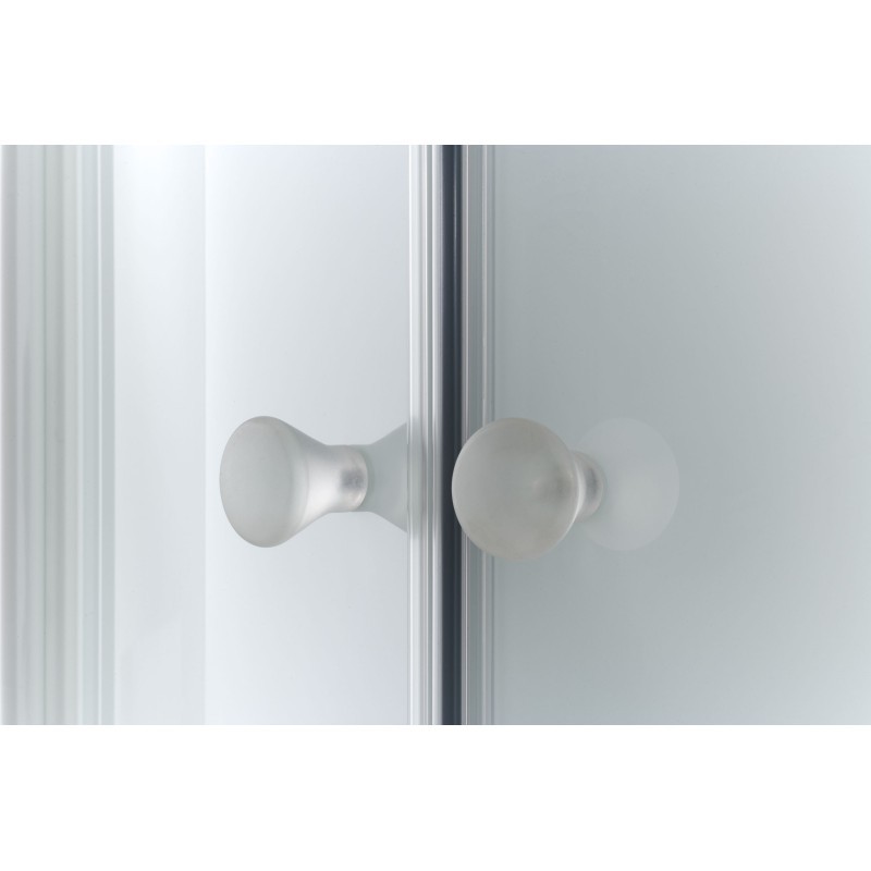 TAKO Box doccia Circolare scorrevole finitura bianco 80 cm trasparente (misura 78/80-78/90 h.185)