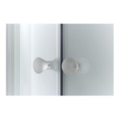 TAKO Box doccia Circolare scorrevole finitura argento satinato 90 cm trasparente (misura 88/90-88/90 h.195)