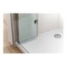 VEGA Box doccia Angolare con porte soffietto con cerniera finitura argento satinato 70-90 cm (misura 68/70-88/90 h.185)