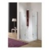 VEGA Box doccia Angolare con porte soffietto con cerniera finitura cromo 80 cm (misura 78/80-78/90 h.185)