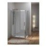WAKO DOOR Porta 1 anta scorrevole + 1 anta fissa finitura bianco 200 cm trasparente (misura 195/200 h.195)