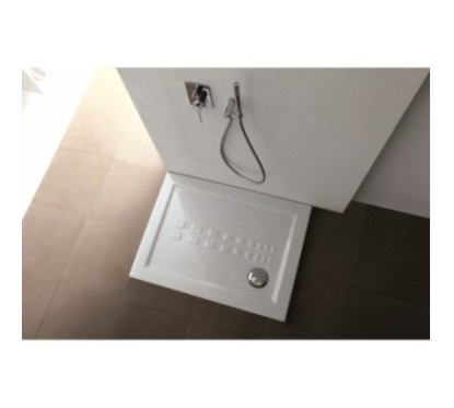 IBIS RECTANGULAR piatto doccia 80X140 extra piatto in ceramica con antiscivolo altezza 5,5cm