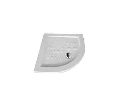 IBIS CORNER piatto doccia semicircolare 80X80 extra piatto in ceramica con antiscivolo altezza 5,5cm