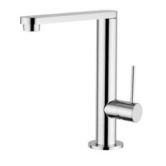 HI-TECH miscelatore per lavello con canna girevole leva minimal finitura cromo