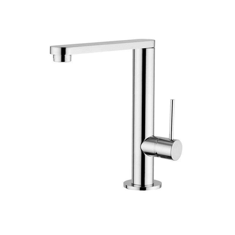 HI-TECH miscelatore per lavello con canna girevole leva minimal finitura cromo