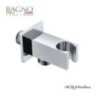 presa acqua duplex quadra AQUArelax, in ottone cromato