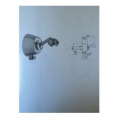 Presa acqua con supporto orientabile finitura cromo